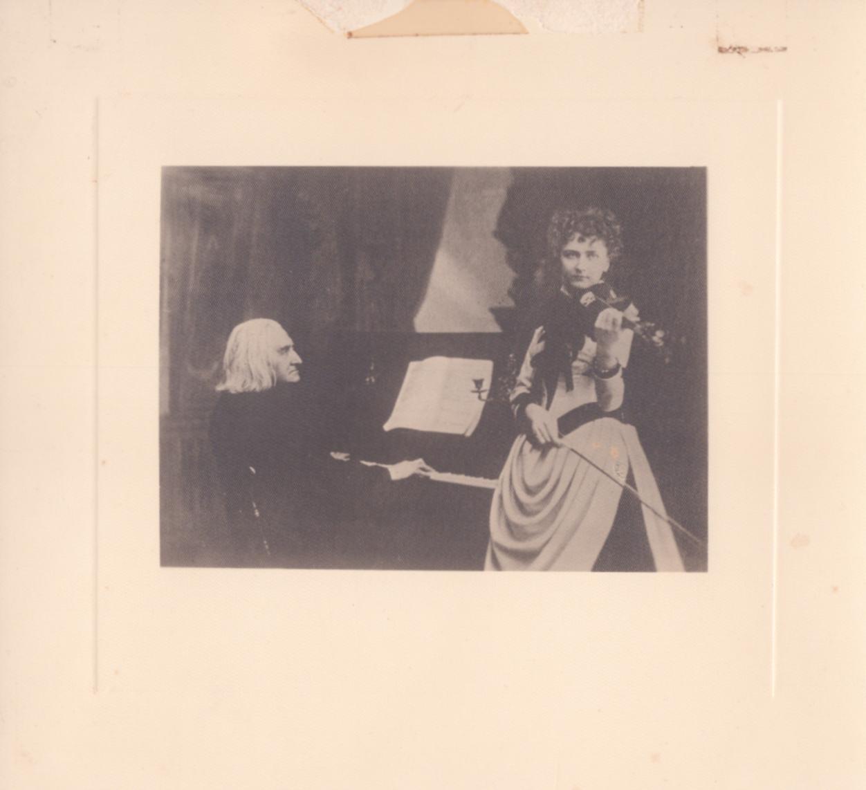 Liszt, Franz - Photograph at Piano and Photograph with Arma Senkrah.